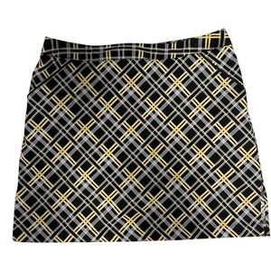 Coral Bay Golf Yellow Plaid Skort Women's 12